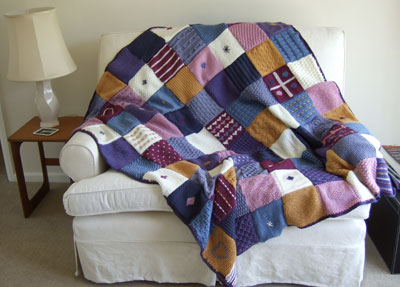 shaker-style throw from the Art of Knitting